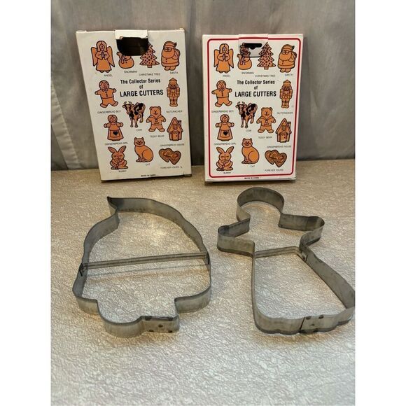 Christmas Cookie Cutters-Mr & Mrs CLAUSE-7” in Box VINTAGE EUC Large - Picture 5 of 5